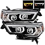 AlphaRex [PRO-Series] Black For 14-20 4Runner Switchback DRL/Sequential Signal LED Tube Dual Projector Headlights