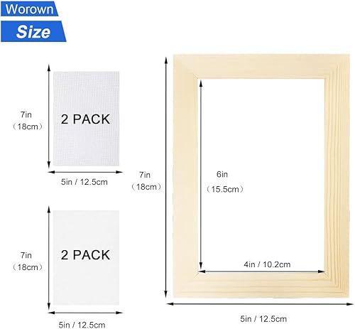Miniatura 10 de Worown Kit de pantalla de fabricación de papel de madera A5, marcos de fabricación de papel, molde y cubierta para fabricación de papel,