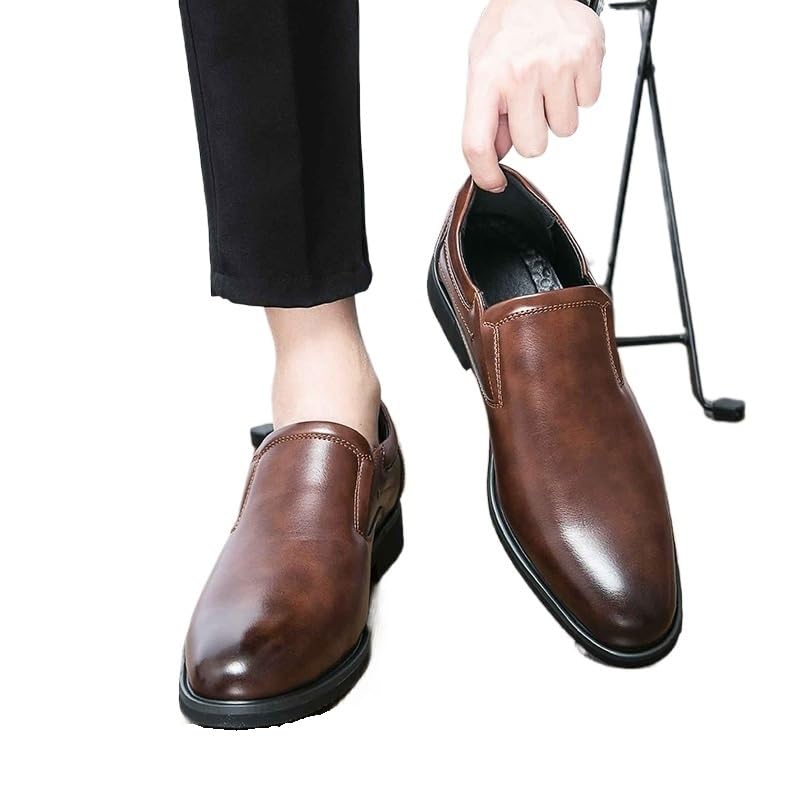 Loafers Shoes Apron Toe Slip On Men Shock-Absorbing Suede Upper Lightweight Work2