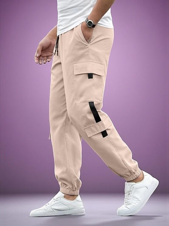 Image of Swastik Apparels Men's Track Pant Combo | Track Pants | Lower | Joggers | Combo of 2 | Pack of 2 Pant | Cargo Pant (CRM+LGR)