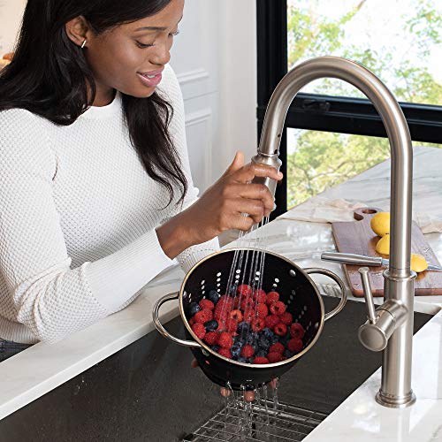 Kraus Sellette Single Handle Spot Free Stainless Steel Pull-Down Kitchen Faucet With Deck Plate, Kpf-1680Sfs #TOP2