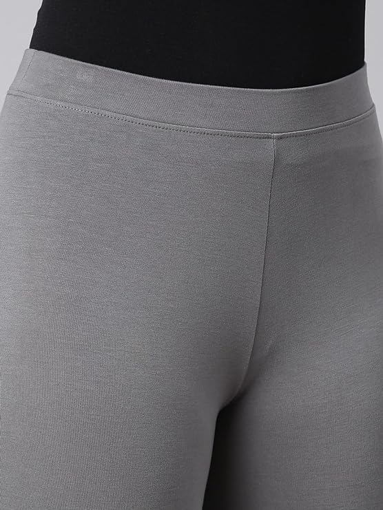 Image of Women Cotton Solid Belt Ankle Length Legging Four Way Lycra Leggings