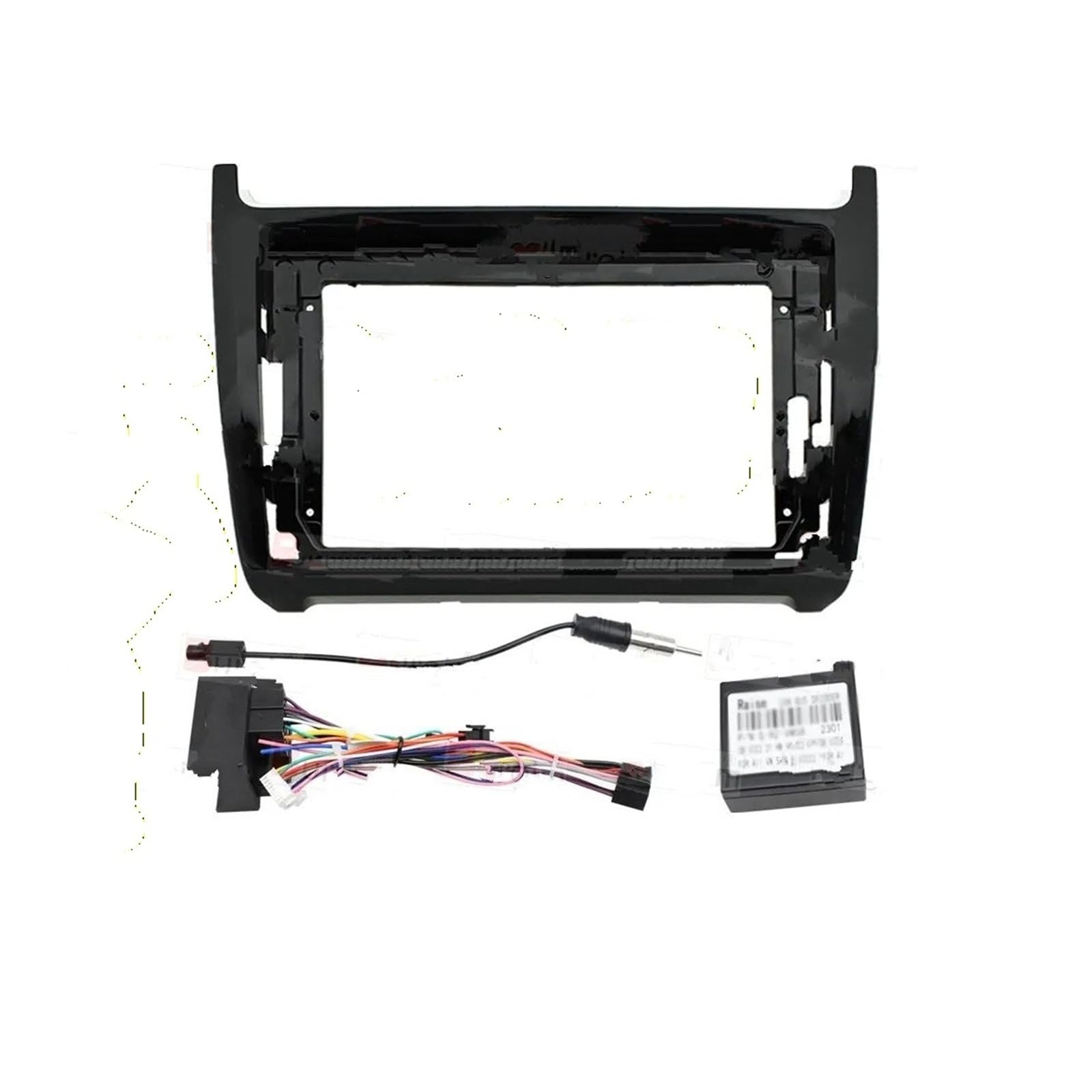 Mascherina Autoradio Cornice Stereo 9 Pollici Auto Radio Fasce Telaio Stereo Pannello Cablaggio Cavo Alimentazione Adattatore Decoder Canbus per VW per Polo 2011-2017 2018