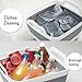 Collapsible Dish Basin with Drain Plug, 9L 2.4 Gallon Portable Wash Basin Dishpan Space Saving Dish Washing Tub Foldable Sink Tub Kitchen Storage Tray Grey