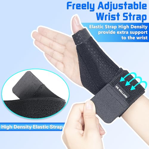 DRwelland Reversible Thumb & Wrist Stabilizer splint for BlackBerry Thumb, Trigger Finger, Pain Relief, Arthritis, Tendonitis, Sprained and Carpal Tunnel Supporting, Lightweight and Breathable S/M - Thumbnail 5
