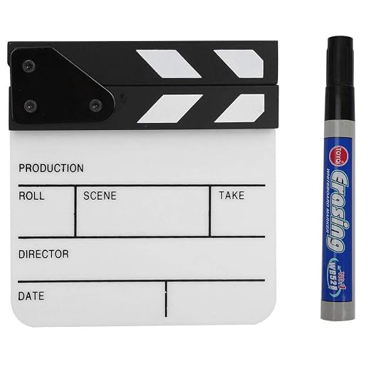Claqueta mini acrílica para filmación con marcador miniatura 3