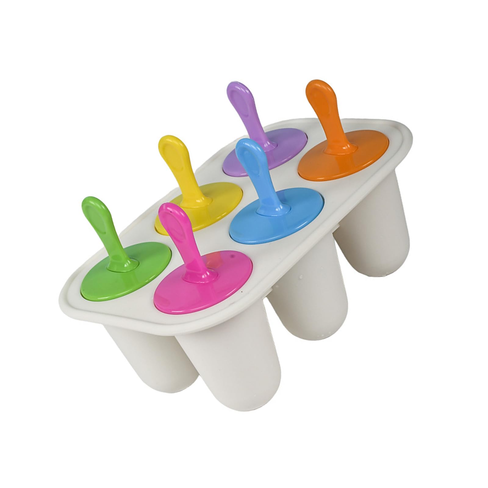Tsophreniq Stackable 6 Well Ice Rod Forms with Lid to Preserve Freshness of Creation Dessert Making Set Recyclable Ice Milk Maker Molds