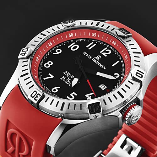 Men's 'Air Speed' Black Dial Red Rubber Strap Automatic Watch 16070.47362