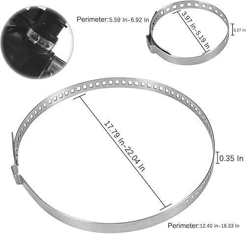 Miniatura 2 de Kit de abrazadera de crimpado de arranque de junta CV, 10 piezas, abrazadera de arranque de eje de transmisión ajustable de acero inoxidable, 5