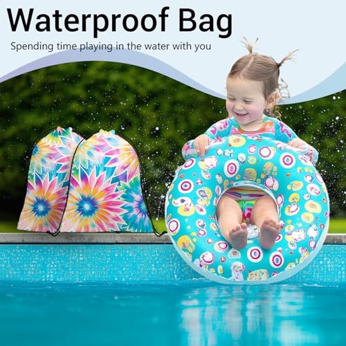 Image of Tie Dye Flower Grip Bags Rainbow Adjustable Drawstring Gymnastics Grip Bag for Gymnasts