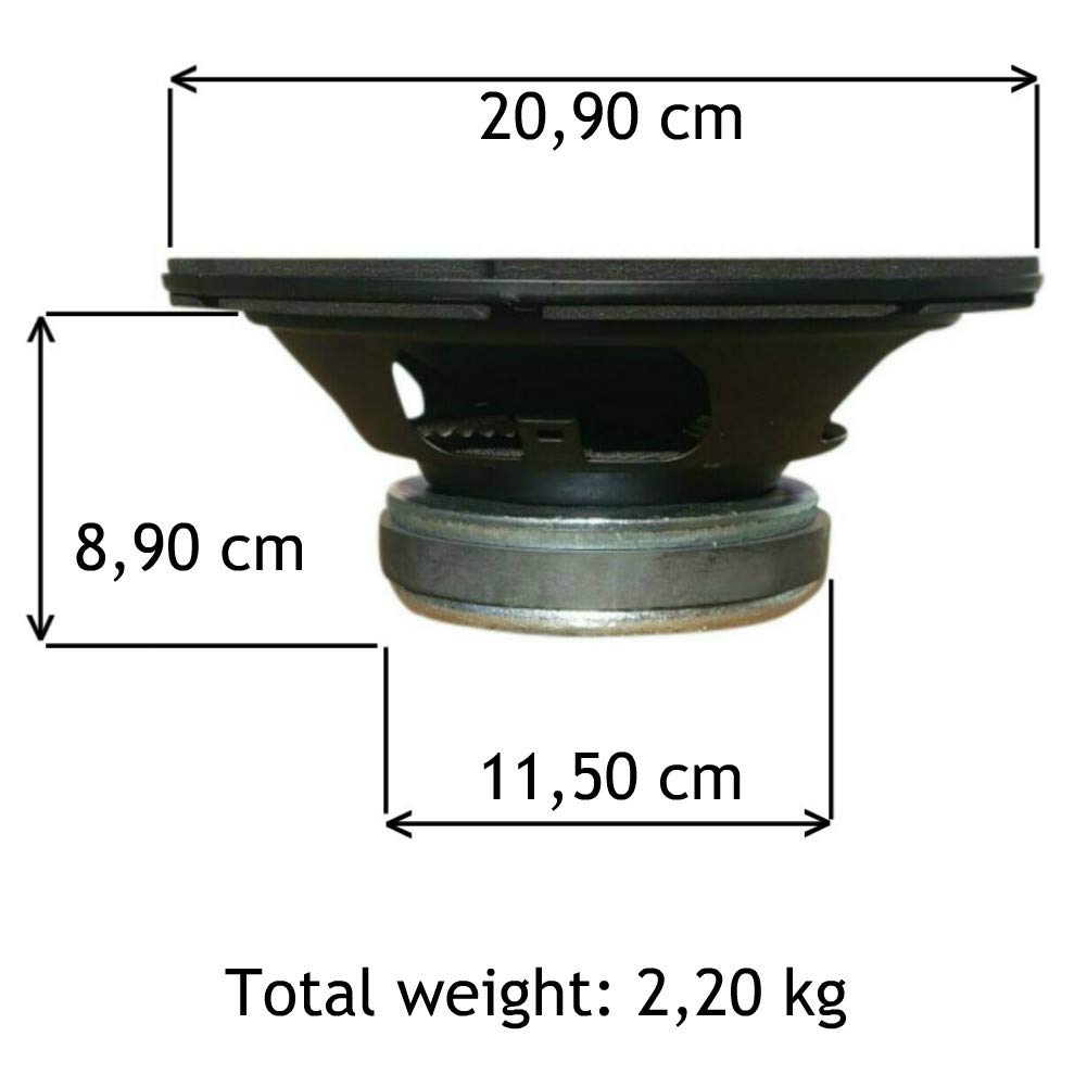 1 FAITAL PRO 8FE200 8 FE 200 głośnik średni niski głośnik 20,00 cm głośnik niskotonowy 200 mm średnica 8 cali 130 watów rms i 260 W maksymalna impedancja 4 omy samochód dj czułość domu 95 dB 1 sztuka