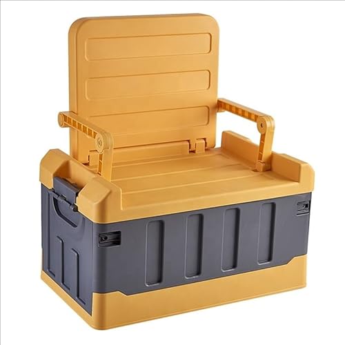 KVNDXX Car Storage Box Organizer for BMW iM3 2025 2026, Outdoor Storage Box, Camping Seat Boxes, Multifunctional Fishing Box, Auto Trunk Box,Yellow