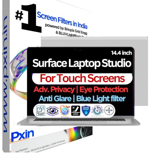 Image of PxIn Surface Laptop Studio 1 /2-14.4 Inch Eye Comfort Shield with Adv Privacy | Anti-Glare | No UV | Anti Blue | Touch Sensitive Laptop Privacy Filter