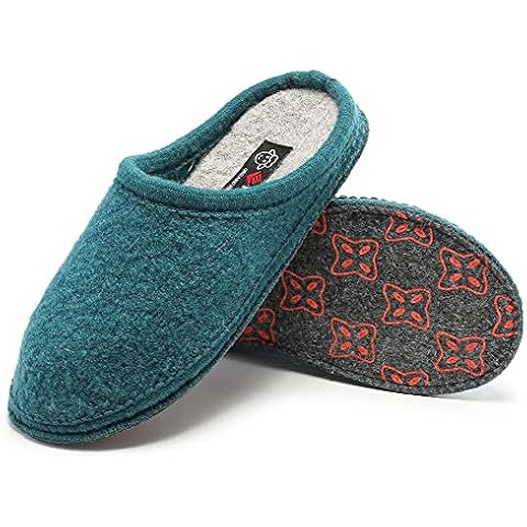 LE KAPMOZ Women's Boiled Wool House Slippers Cover