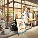 Pionites Heavy Duty Slide-in Folding A Frame Sign Sidewalk Sign 24x 36 Inch Sandwich Board Steel Metal Double-Side Pavement sign Corrugated Plastic Poster (24x36 inch(Frame only))