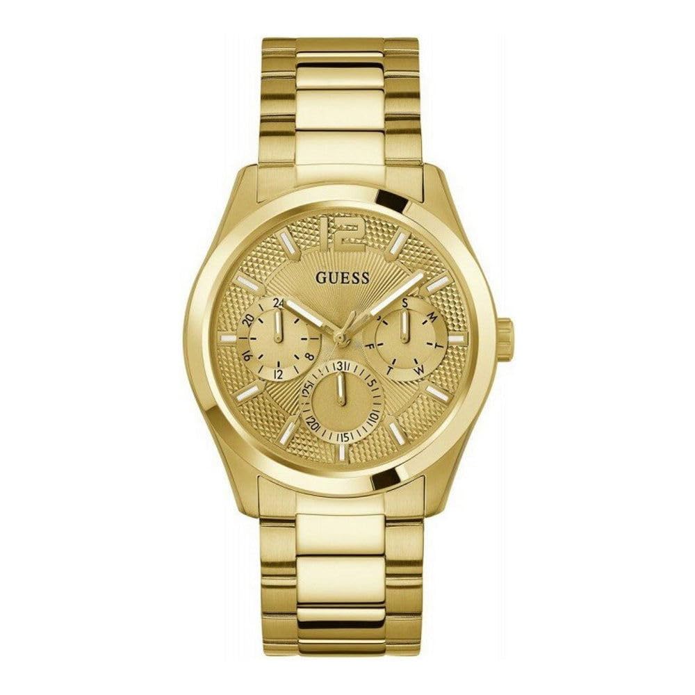 GUESS Mens Stainless Steel Analog Champagne Dial Watch-Gw0707G3, Band Color:Gold (B0CRF2CBYJ) Amazon Price History, Amazon Price Tracker