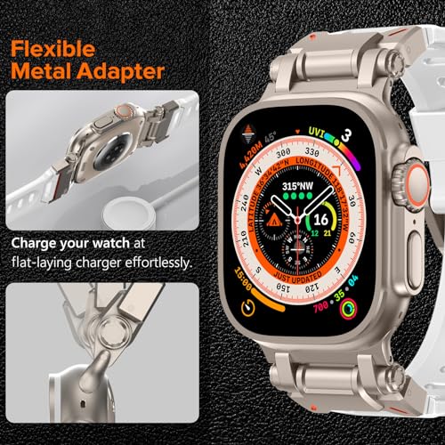 Image of KADES Rugged TPU Sport Band for Apple Watch Ultra 3 /2 /1 49mm, Metal Connectors for Apple Watch Series 11 /10 /SE3 46mm Series 9 /8 /SE2 /7 /6 /SE /5 /4 /3 /2 /1 45mm /44mm /42mm