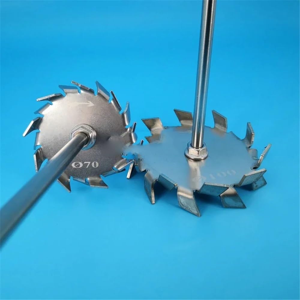 Laborrührpaddel aus Edelstahl 304, Zahnform, Dispersionspaddel mit Rührstab-Set (3–18 cm)(8cm Disk with Rod)
