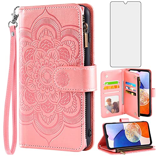 Étui portefeuille Samsung Galaxy A14 5G avec porte-cartes et rabat