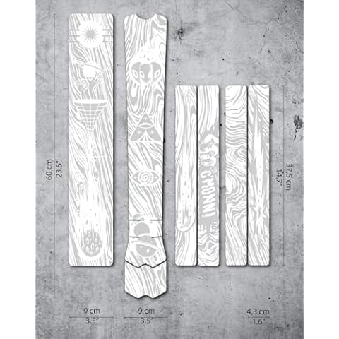 DYEDBRO - MTB Frame Protector - KAOS (Gloss/White) Cover