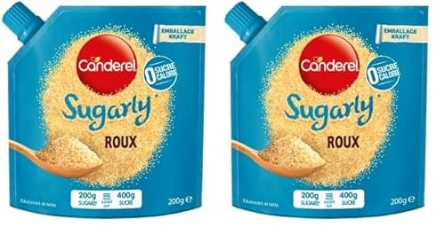 Canderel Sugarly Roux – Alternative au sucre roux – 200g (Lot de 2)