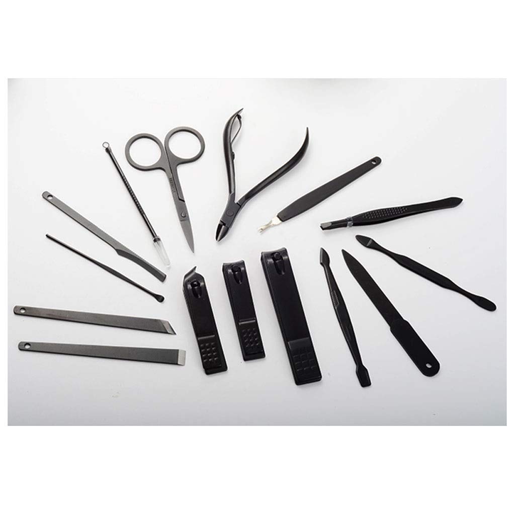 Juego de manicura, Juego de uñas, Manicura Herramienta de manicura de uñas Juego de Herramientas de pedicura Caja de Moda portátil de Viaje (Rojo) Kit de manicura (Color : A)