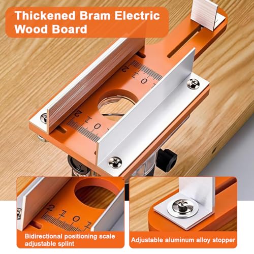 Image of Serplex Trim Router Slotting Tool Adjustable Positioning & Slot Cutting Jig Compatible with Trim Routers Aluminum Alloy Base Plate for Edge Trimmer
