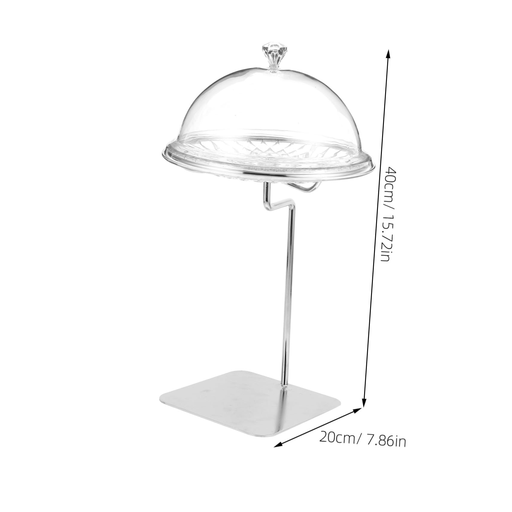 STOBAZA Présentoir Plateau Transparent avec Couvercle pour Fruits et Fromages Support Élégant pour Buffet Dessert et Gâteau pour Mariage et Fête