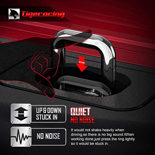 Tigeracing 1507Tda02Al04 Tie Down Anchors Retractable Truck Bed Top Side D Ring - All Metal 3000 Lbs Capacity (4 Pieces) #TOP5