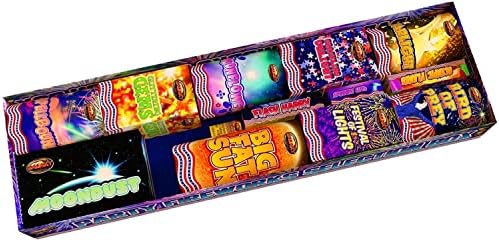 EXCLUSIVE ONLINE Home Family Party Selection Box Display with Safety Pyrotechnics Great for Diwali Bonfire Birthdays Halloween New Year Christmas