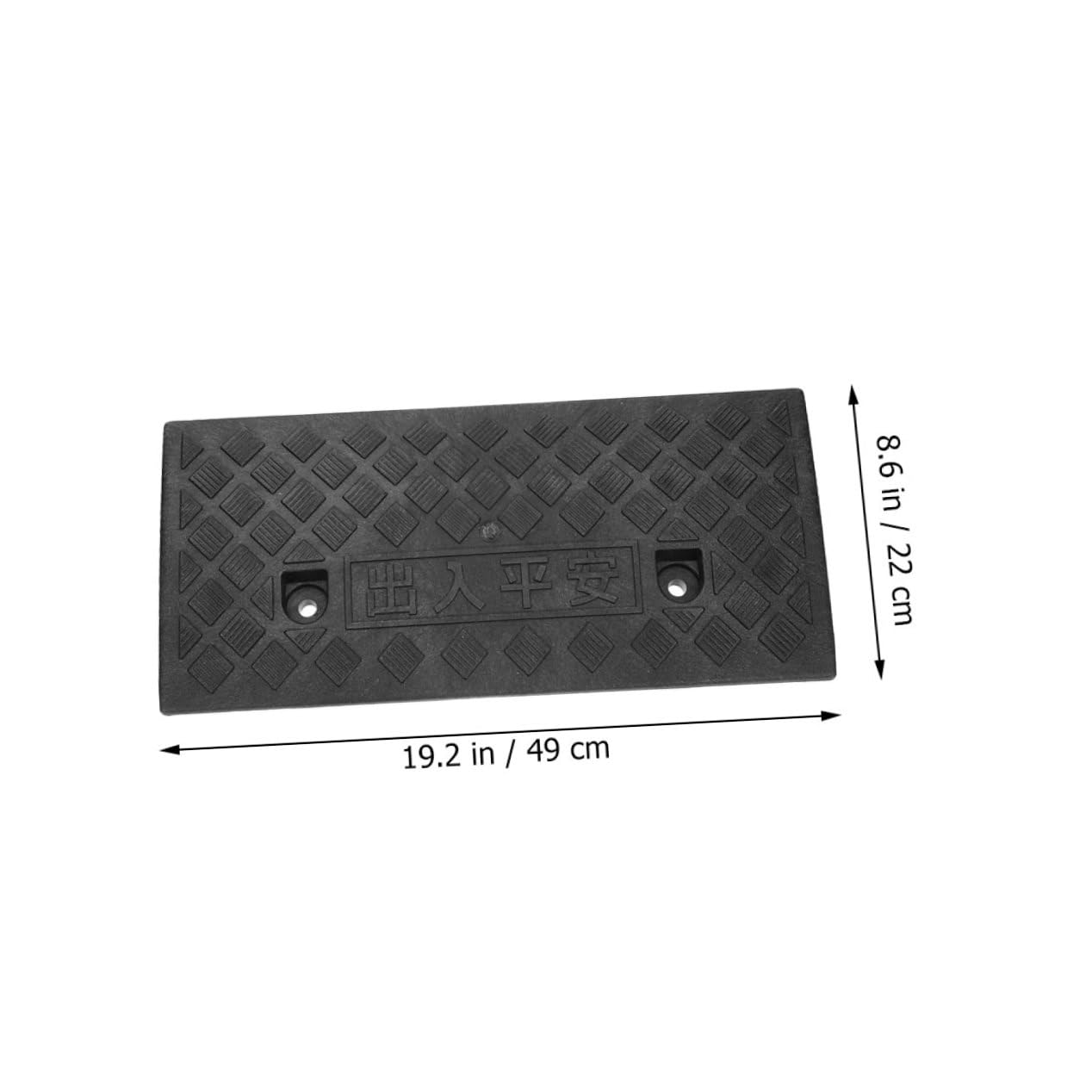 Rampa per Soglia Auto in Gomma Nera Portatile e Resistente per Gradini Interni e Soglie di Porte Superficie Antiscivolo