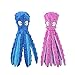 HGB Squeaky Dog Toys, Octopus No Stuffing Crinkle Plush Pet Training and Entertaining, Durable Interactive Chew Toys for Puppy Teething, Small, Medium, and Large Dogs, 2 Pack