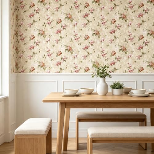 Papel tapiz de damasco apto para inquilinos extraíble sin dañar pared 7