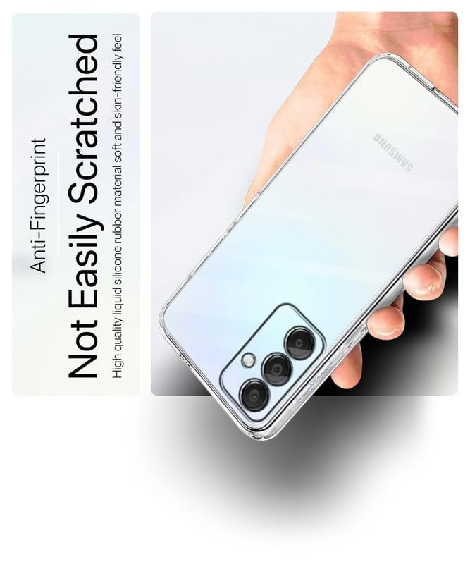 Image of Case Creation New Samsung A55 5G Premium Imported 0.3mm Crystal Clear Totu Silicone Transparent Flexible Soft Corner Protection with TPU Slim Back Case Color Cover for A55 5G
