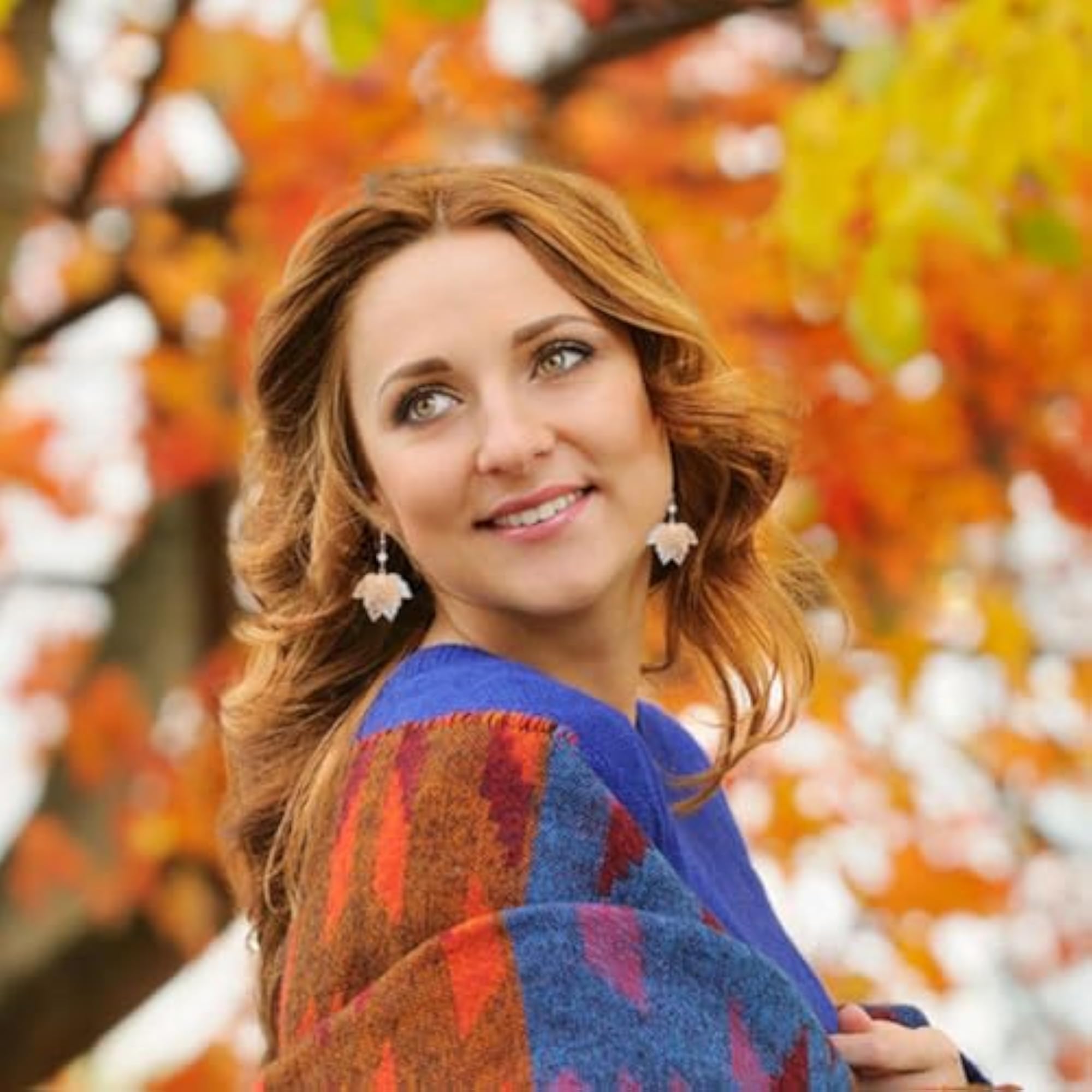 Women's Thanksgiving Maple Leaf Dangle Earrings