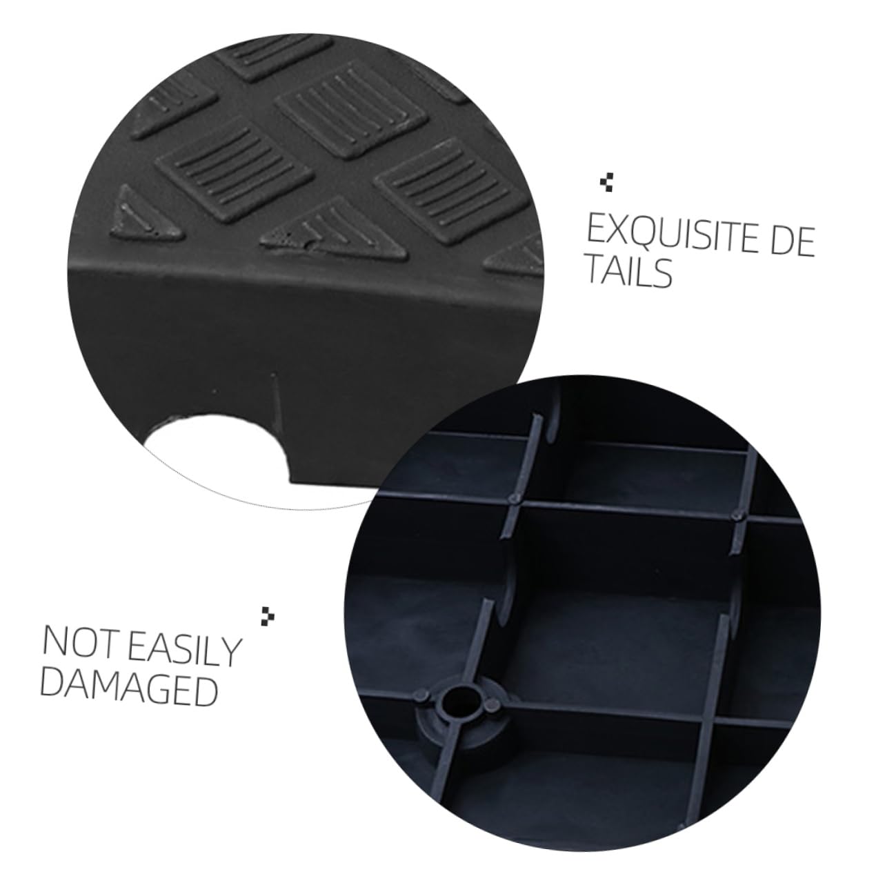 Rampa per Soglia Auto in Plastica Nera, Resistente e Facile da Installare, per Gradini e Marciapiedi, Rampe per Carico e Disabili