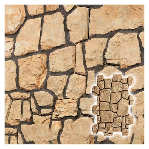 Paneles de piedra de poliuretano impermeables para paredes decorativas, fácil instalación y limpieza