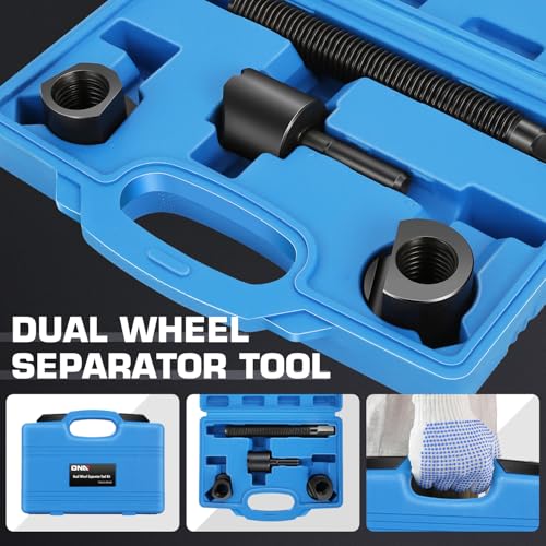 Image of DNA Motoring Dual Wheel Separator Tool Kit, One-Piece Pusher Wheel Hub Removal Tool with 11 Threads, Fits Most Truck, Bus, Van or Trailer That Has Dual Steel Wheels, TOOLS-00604