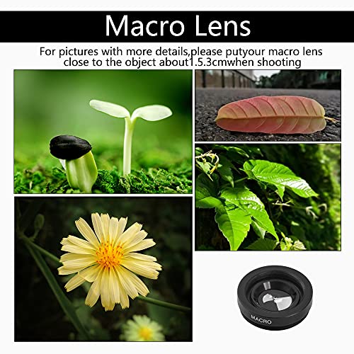 YACSEJAO 3 in 1 Handy-Kamera-Objektiv-Kit Tragbares Handy-Kamera-Objektiv Super-Weitwinkel-Objektiv Makro-Objektiv Fisheye-Objektiv-Clip für Smartphones und Tablet-PC – Bild 6