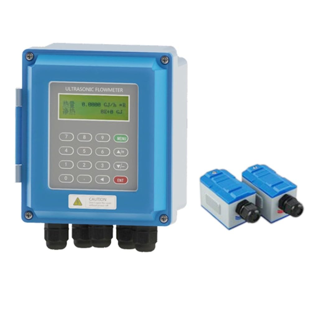 Jnchdghwa TUF-2000B-TM-1 Ultrasonic Liquid Water FlowMeter Wall-Mounted TM-1 Transducers RS485 Modbus Digital Flowmeters