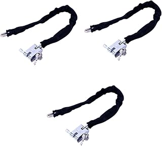 CLISPEED Bike Lock Chain Bike s 3pcs Chain Cable Chain Lightweight with Key Square Head Key Black Chain Chain Safe Lock Cable Lock Bike Chain Lock