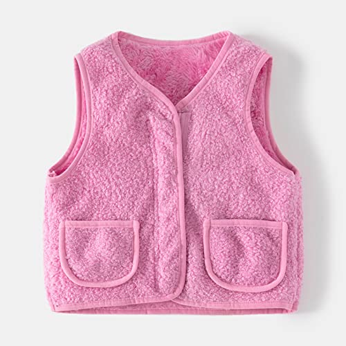 Kids Fleece Vest Lightweight Waterproo𝐟 Sleeveless Zip Up Outwear for Boys Girls Baby Cotton Warm Vests2