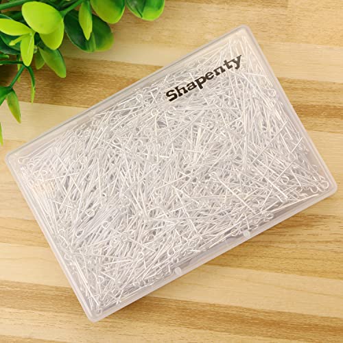Shapenty 1000Pcs Mini Metal Wire Eyepins Beading Small Open Eye Head Pins Needles Bulk For Diy Craft Bead Earring Pendant Necklace Bracelet Keychain Jewelry Charm Finding Making (24Mm, Silver) #TOP5