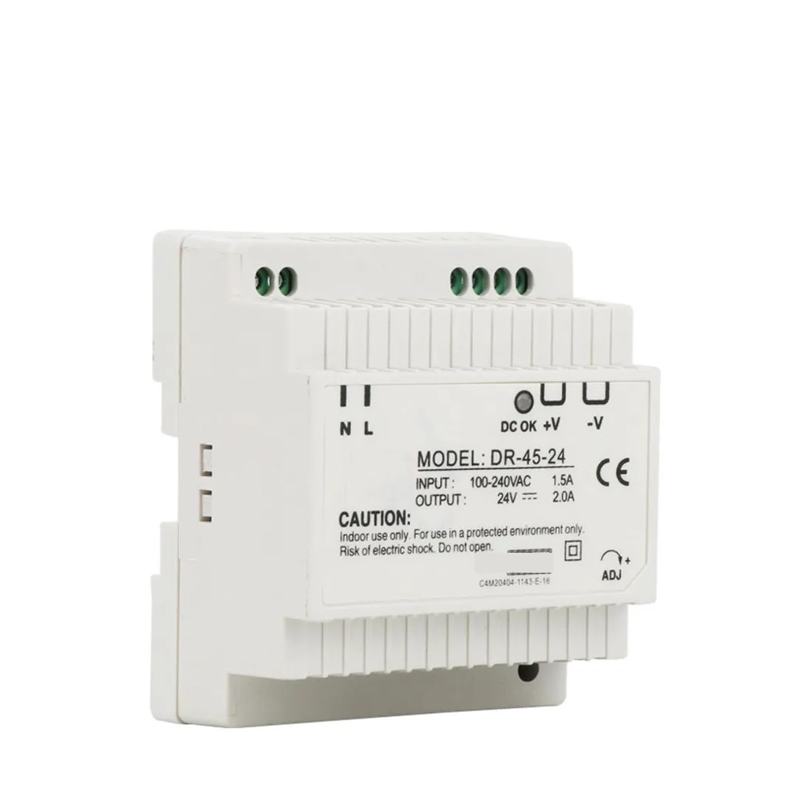 AUOQKQUT DR-45 45W Single Output 15V Din Rail Industrial Switching Power Supply
