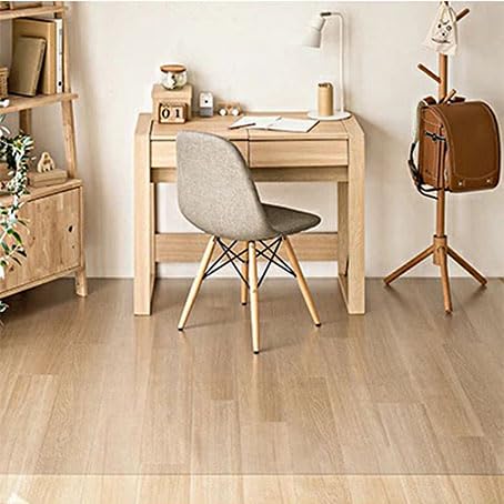 Transparente Bürostuhlmatte für harte Böden, rutschfester Kunststoffschutz für Teppich und Holz, individuelle Größe, 75 x 120 cm, Schreibtischunterlage mit Lippe, für den Innenbereich