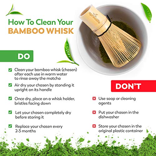 Aprikalife -Traditional Matcha Whisk - 100 Prong Bamboo Whisk For Ceremonial Tea Preparation - Authentic Japanese Bamboo Whisk For Matcha Tea #TOP1