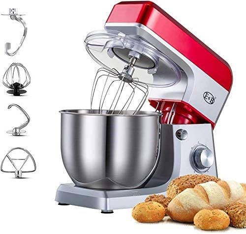 ★セール スタンドミキサー 業務用ミキサー 7L大容量ボウル 7段階変速 4種類アタッチメント付き 低騒音 混ぜる・練る・泡立てる 多機能メタルミキサー パンこね機