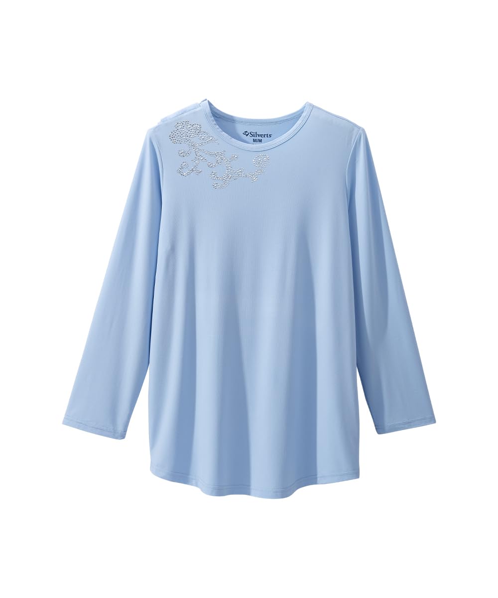 Silverts Women’s Adaptive Clothing Open Back Long Sleeve Top
