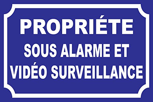 panneauxsignaletiques.fr Panneau Propriété sous Alarme et vidéo Surveillance Cover
