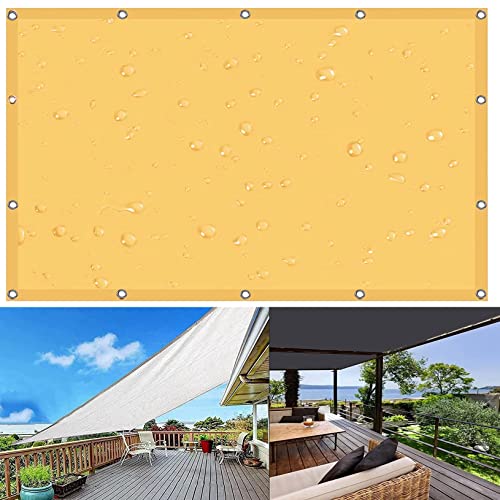 Vela de sombra 4x10m impermeable crema para goteras en techado de plantas 2